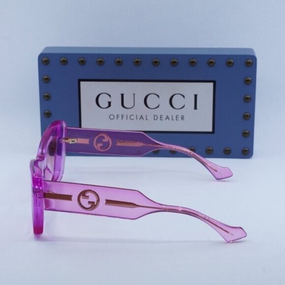 Gucci GG1552S 003 Cat Eye Sunglasses - Magenta / Orange to Violet main image 4